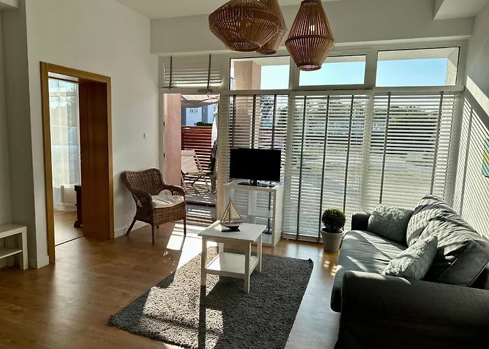 アパート Sunset Apartments Darlowko *