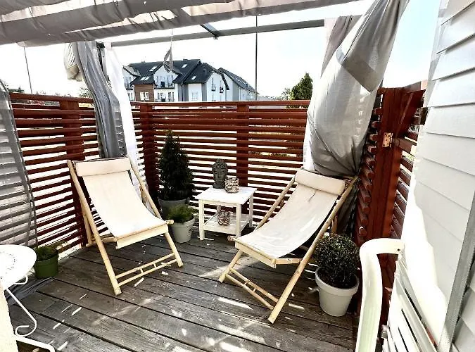 アパート Sunset Apartments Darlowko *