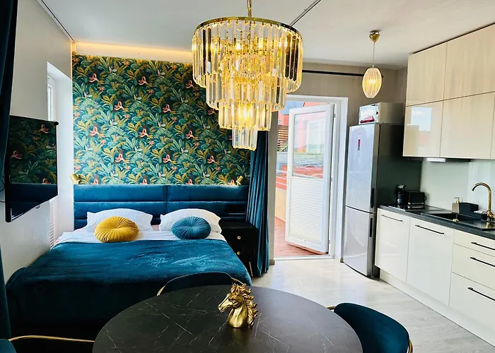 アパート Sunset Apartments Darlowko